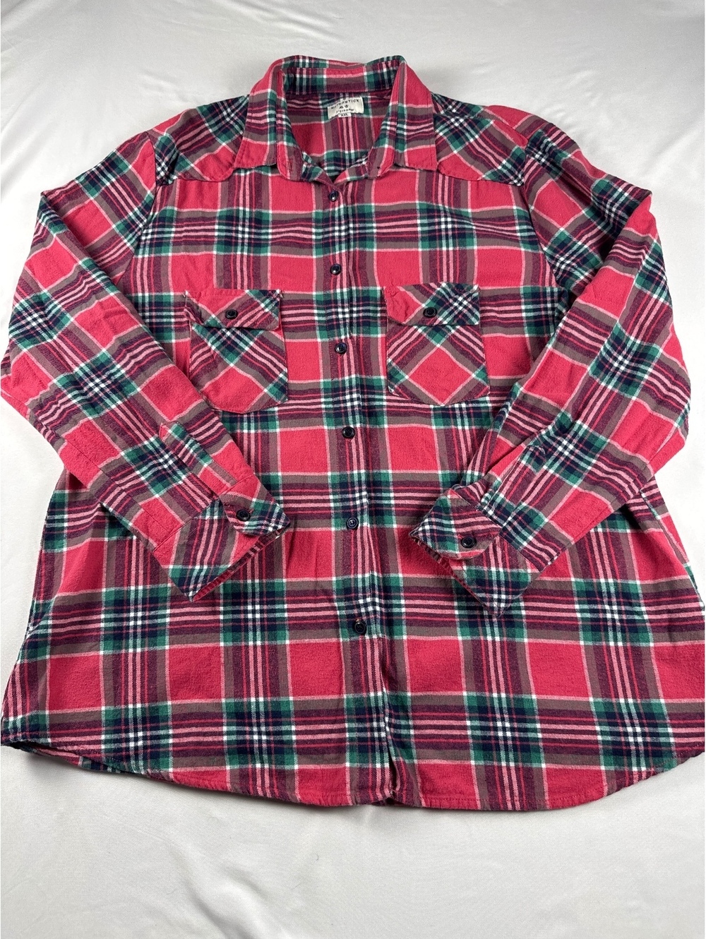 MATCHSTICK XXL Pink Plaid Button-Up Shirt